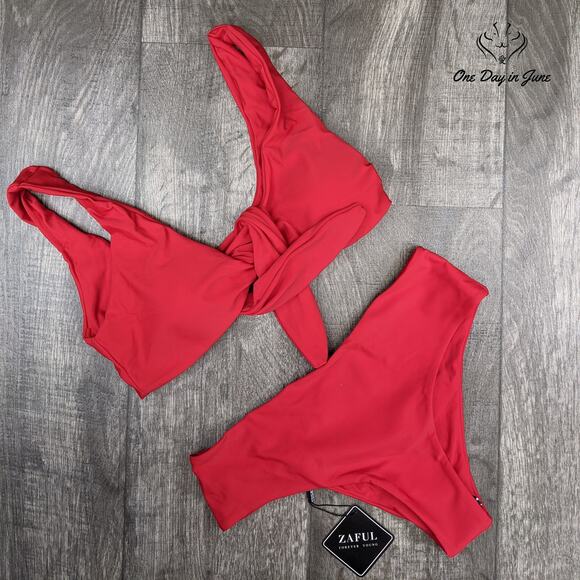 Zaful Front Knot Bikini Swimsuit Size L - Picture 3 of 4